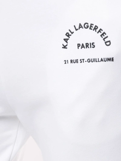 Shop Karl Lagerfeld Address Logo Track Pants In White