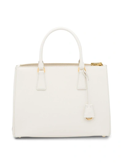 Shop Prada Large Galleria Leather Tote Bag In White
