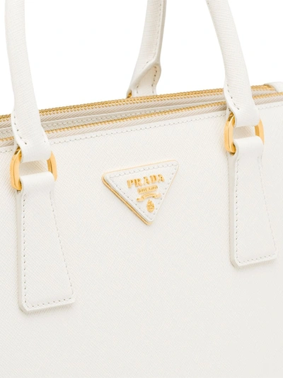 Shop Prada Large Galleria Leather Tote Bag In White