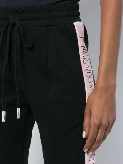 Shop Haculla Modern Love Cropped Track Trousers In Black