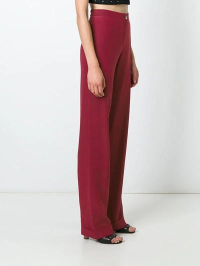 Pre-owned Romeo Gigli Vintage Palazzo Pants In Red