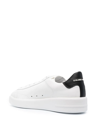 Golden Goose Mens Silver Com Pure Star Bio Logo-print Faux-leather Low-top Trainers In White