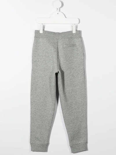 Polo Ralph Lauren Dark Sport Heather Boys' Logo-embroidered Tapered-leg Cotton-blend Jogging Bottoms In Grey