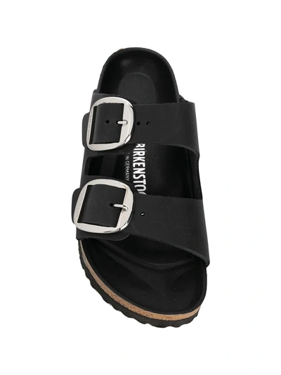 Birkenstock Arizona Big Buckle Birko Flor Womens Sandals In Black