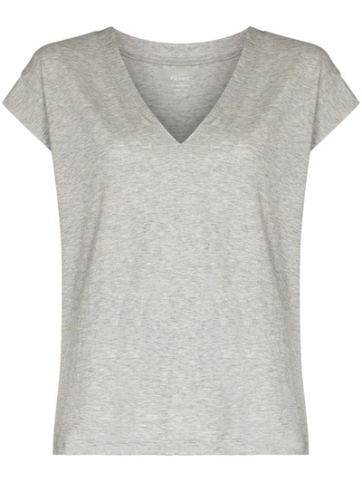 Shop Frame V-neck T-shirt In Grey