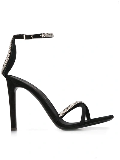 Shop Giuseppe Zanotti Miria Rhinestone-embellished Sandals In Black