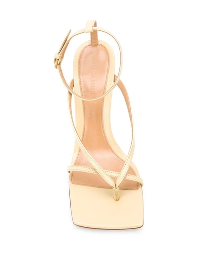 BEIGE STRETCH 90 LEATHER SANDALS