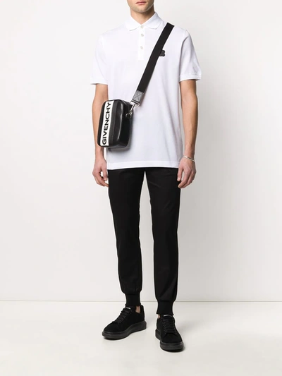 Shop Dolce & Gabbana Dg Patch Polo Shirt In White
