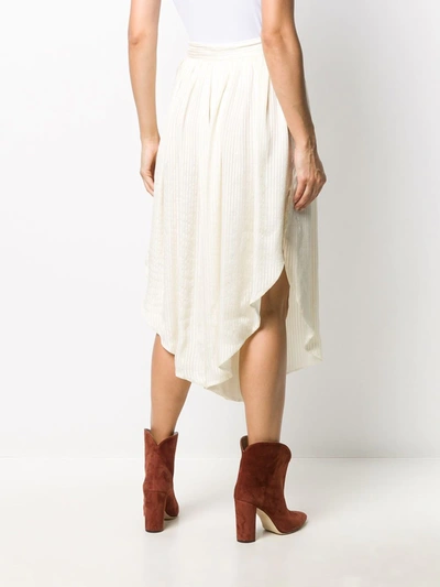 Etro Lurex-stripe Silk Culottes In Neutrals