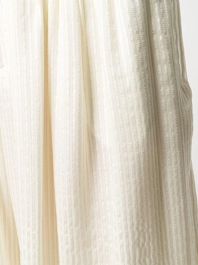 Shop Etro Lurex-stripe Silk Culottes In Neutrals