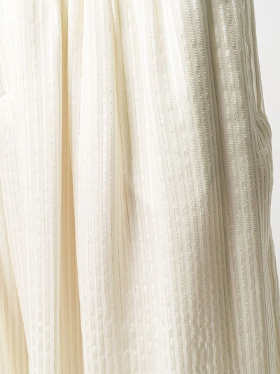 Etro Lurex-stripe Silk Culottes In Neutrals