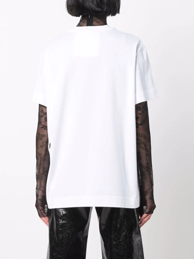 Shop Givenchy Scarf-detail Cotton T-shirt In White