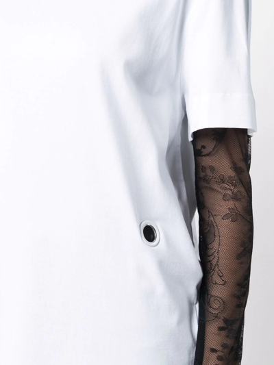 Shop Givenchy Scarf-detail Cotton T-shirt In White