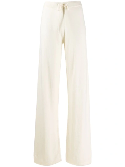 Shop Chinti & Parker Wide-leg Cashmere Track Pants In Neutrals