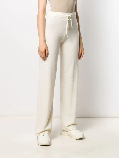 Shop Chinti & Parker Wide-leg Cashmere Track Pants In Neutrals