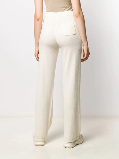 Shop Chinti & Parker Wide-leg Cashmere Track Pants In Neutrals