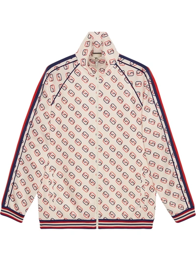 Shop Gucci Gg Track Jacket In 9744 White