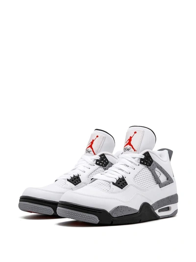 Shop Jordan Air  4 Retro "white Cement" Sneakers