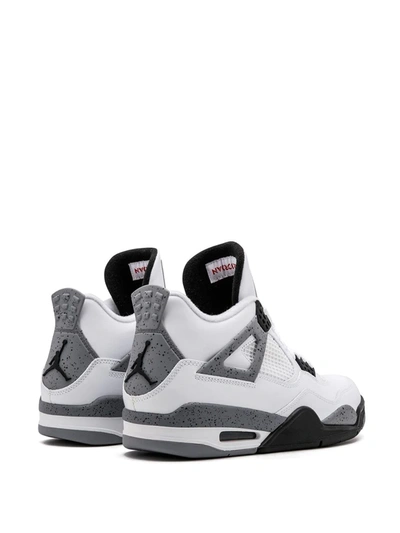 Shop Jordan Air  4 Retro "white Cement" Sneakers
