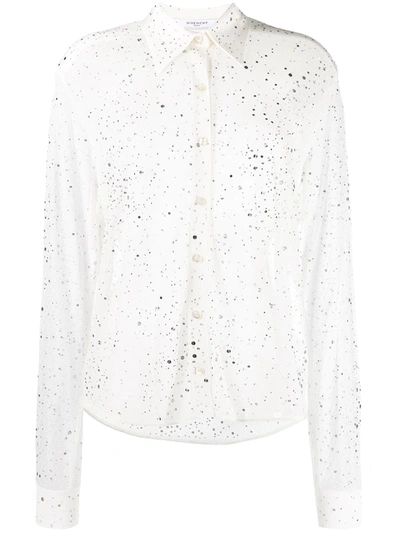 GIVENCHY EMBELLISHED SHIRT - 白色