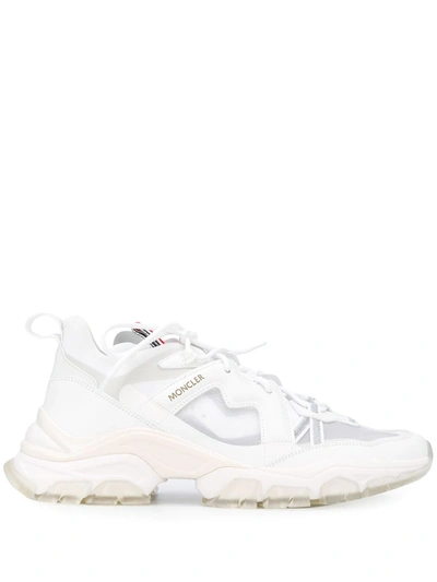 Shop Moncler Ridged Chunky Sneakers In White