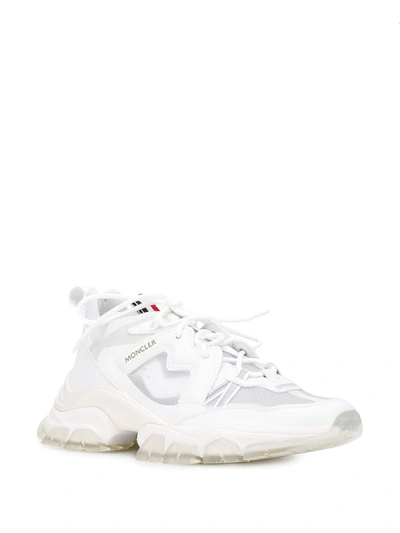 Shop Moncler Ridged Chunky Sneakers In White