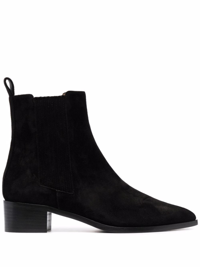 Scarosso Olivia Suede Ankle Boots In Black
