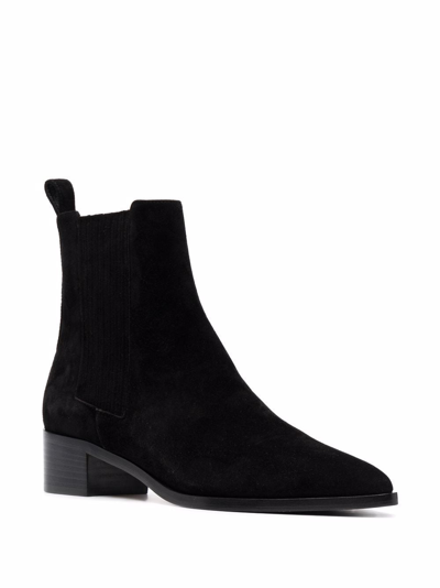 Shop Scarosso Olivia Suede Ankle Boots In Black