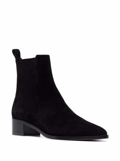 Scarosso Olivia Suede Ankle Boots In Black