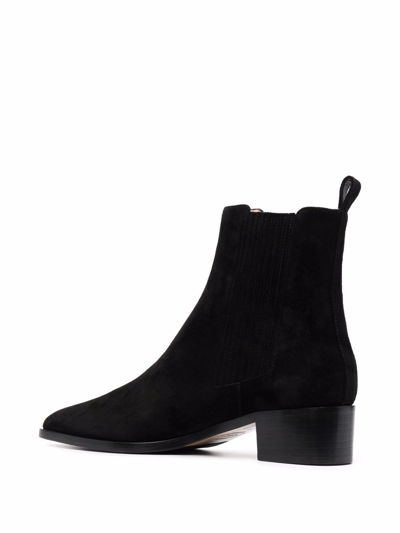 Scarosso Olivia Suede Ankle Boots In Black