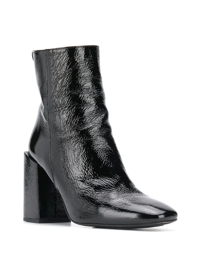 Shop Ami Alexandre Mattiussi Block-heel Ankle Boots In Black