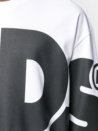 Shop Gcds Oversized Logo Print T-shirt In White