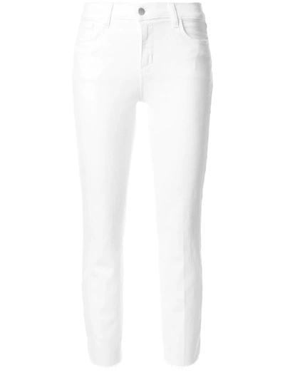 Shop L Agence Cropped Jeans In White