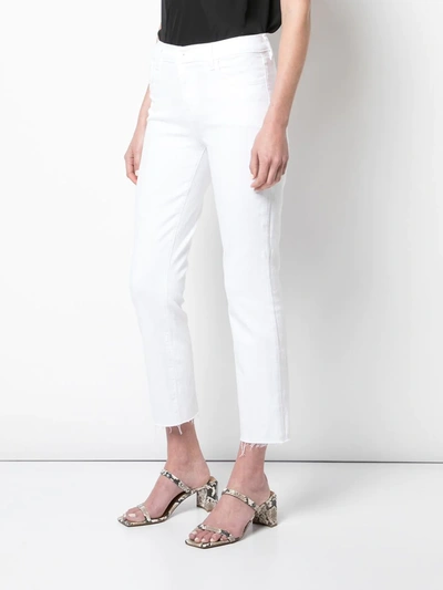Shop L Agence Cropped Jeans In White