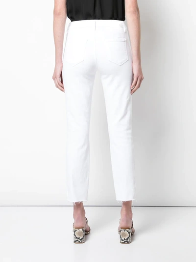 Shop L Agence Cropped Jeans In White