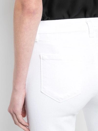 Shop L Agence Cropped Jeans In White