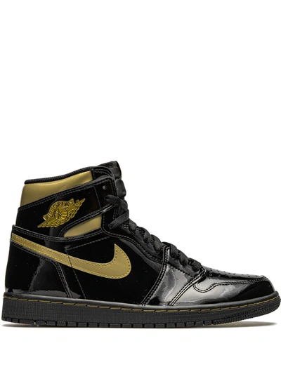 Jordan Air  1 Retro High Og "black Metallic Gold" Sneakers In Black