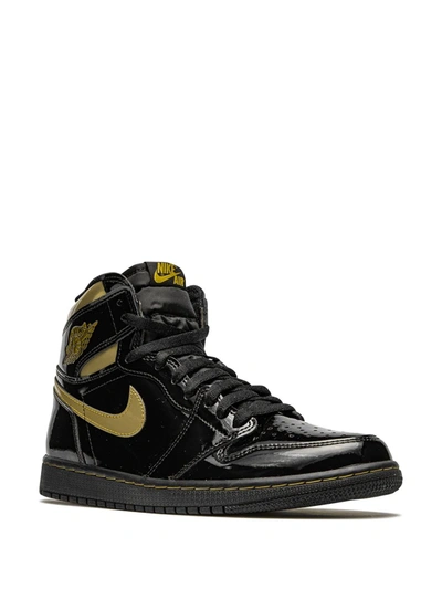 Jordan Air  1 Retro High Og "black Metallic Gold" Sneakers In Black