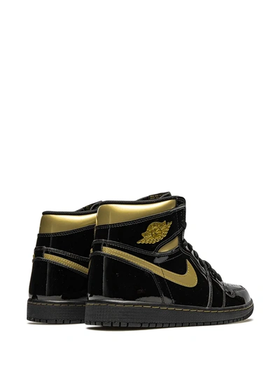 Jordan Air  1 Retro High Og "black Metallic Gold" Sneakers In Black