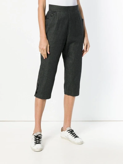 Pre-owned Saint Laurent Cropped Trousers In Grey