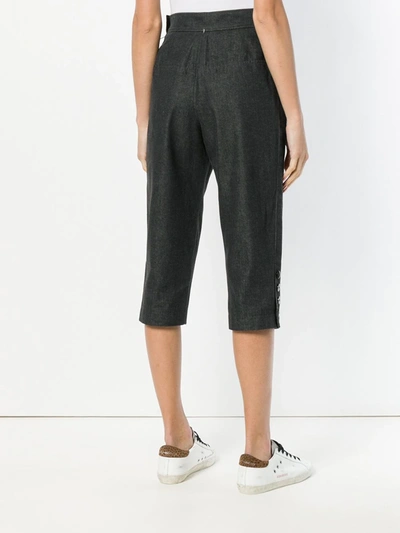 Pre-owned Saint Laurent Cropped Trousers In Grey