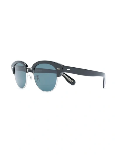 Shop Oliver Peoples Square Tinted Sunglasses In Black