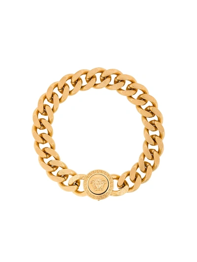 Versace Gold Large Chain Medusa Bracelet | ModeSens
