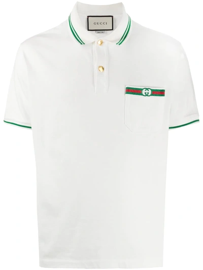 Shop Gucci Short-sleeve Polo Shirt In White