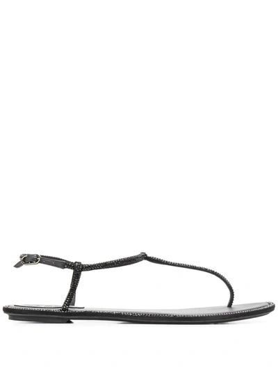 Shop René Caovilla Strapped Sandals In Black