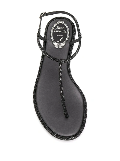 Shop René Caovilla Strapped Sandals In Black