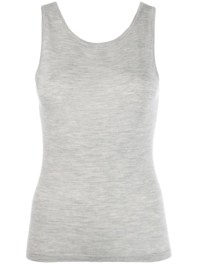 Shop N•peal Fine Knit Tank Top In Grey