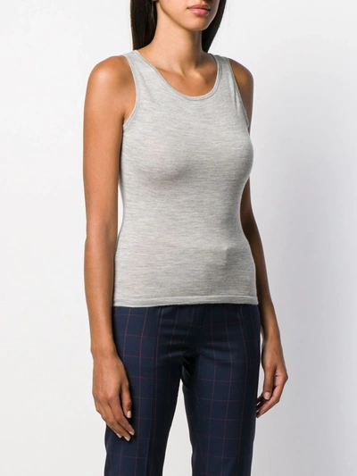 Shop N•peal Fine Knit Tank Top In Grey