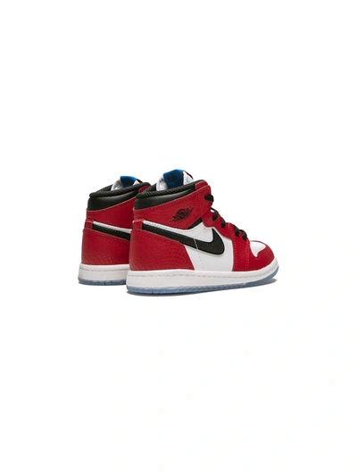 Shop Jordan X Spider-man  1 Retro High Og "origin Story" Sneakers In Red