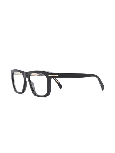 David Beckham Eyewear Rectangle Frame Glasses In Black